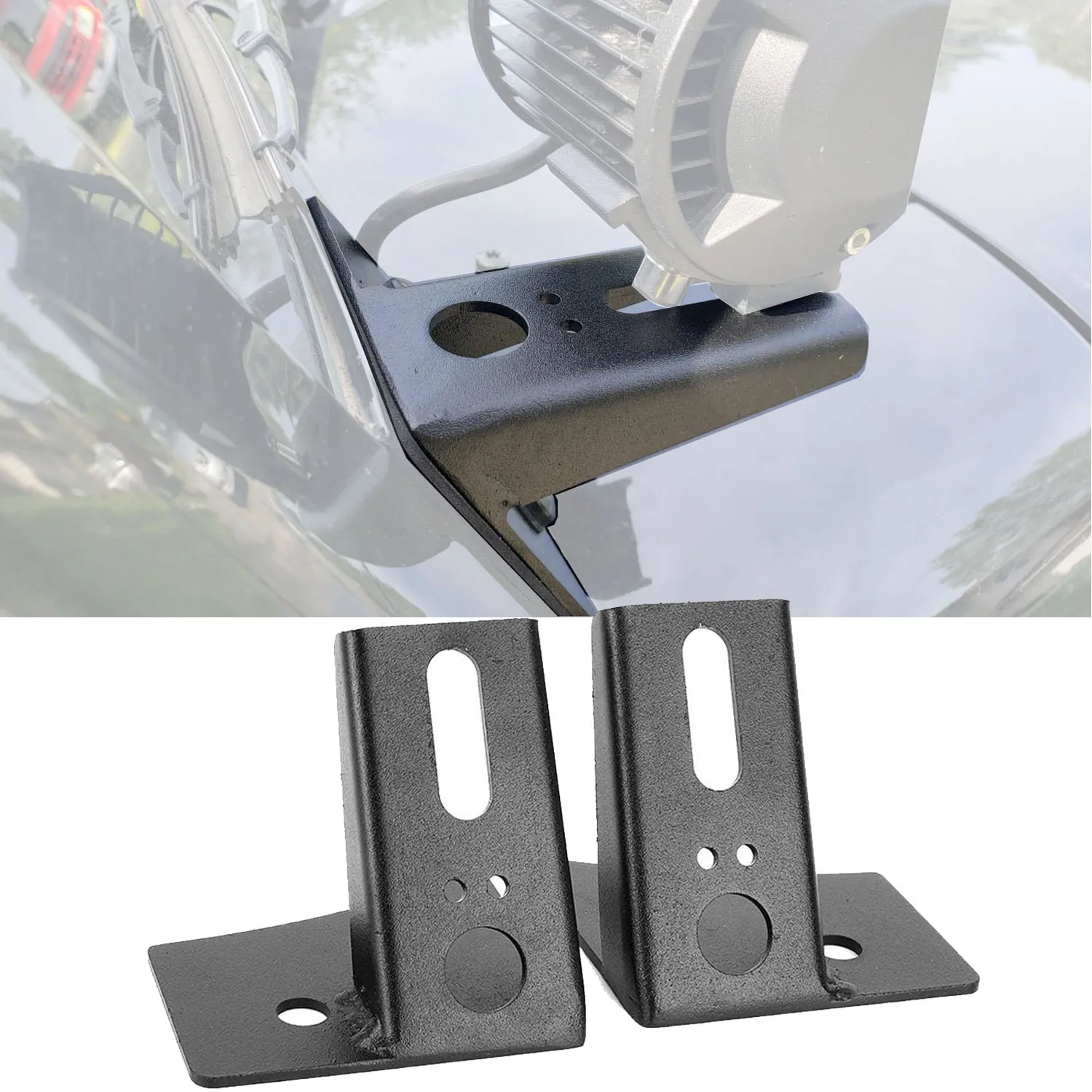 

Car Windshield Corner Spotlight Mounting Bracket Offroad A-pillar LED Driving Work Lamp Holder for Jeep Wrangler JK 2007-2017
