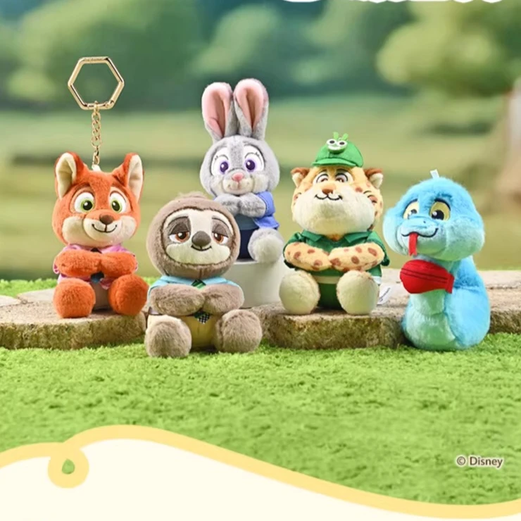 

Genuine Zootopia 2 Crazy Holiday Series Plush Pendant Movie Peripheral Doll Key Chain Bag Decoration Accessories