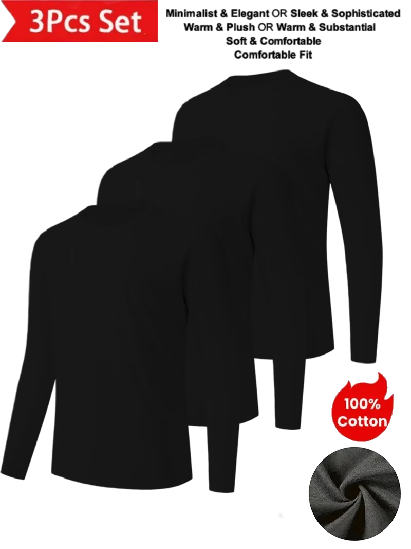 

Round Neck T-Shirt 3-Piece Black Ultra-Light Men's Quick-Drying Breathable Sweat-Absorbent Shirt Suitable for Fitness Gym and Ru