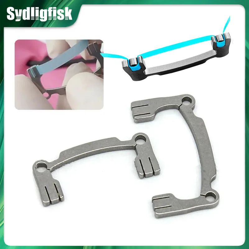 2Pcs Dental Polishing Strip Holder Metal Hand High/Low Crown For Resin Teeth Grinding Sanding Shaping Polish Strips Dentist Tool
