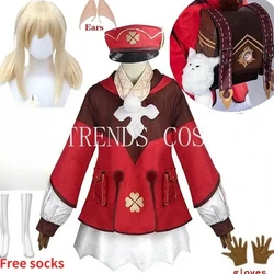 Klee Cosplay Costume Klee Outfits Dress Hat Wig Carnival Comic for Women Comic Con