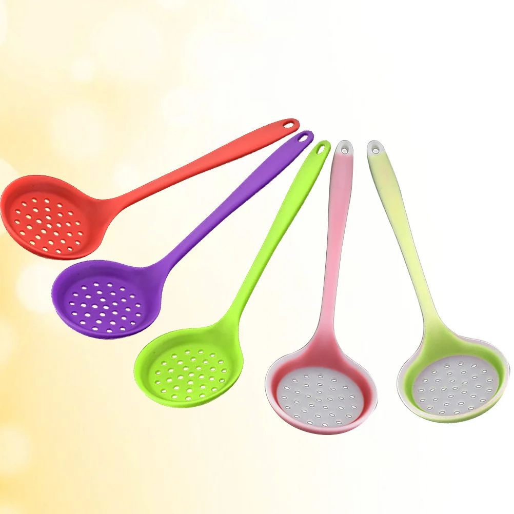 

Silicone Cooking Spoon 28 5cm Kitchen Slotted Skimmer Strainer Slotted Skimmer Food Grade Safe Heat Resistant