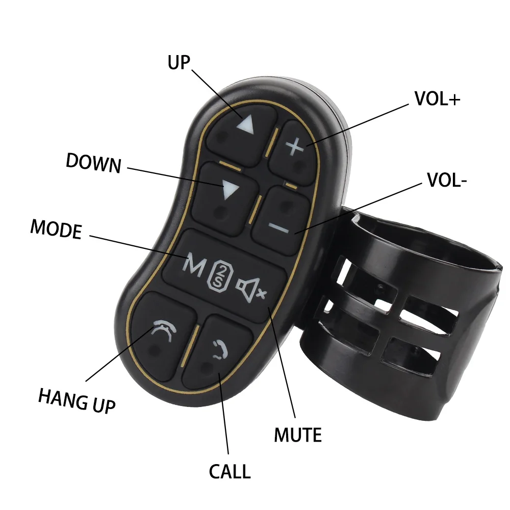Steering Control Button Universal Car Navigation DVD Wireless Remote Control Applicable Car Steering Wheel Controller