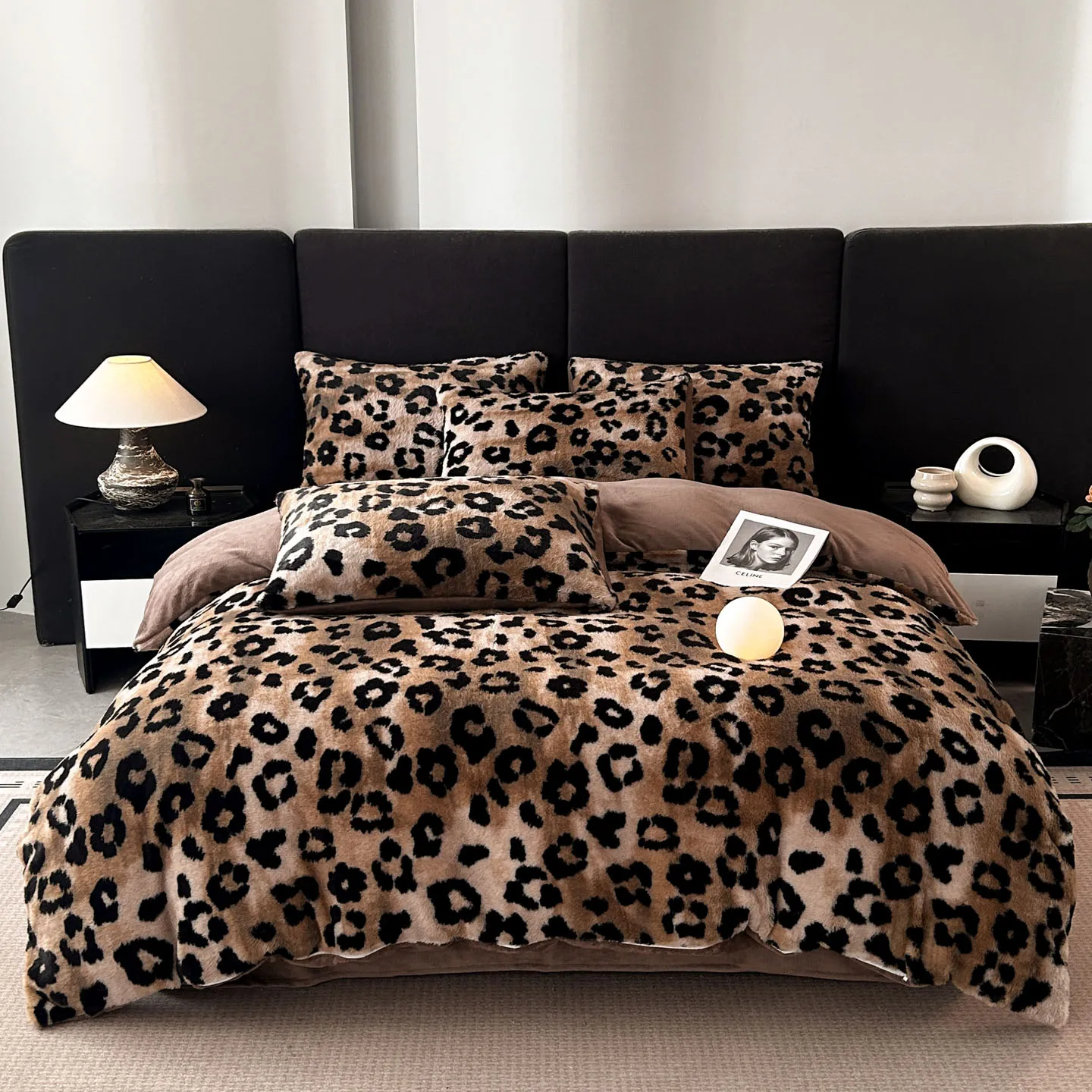 Winter Flannel Print Duvet Cover for Winter Flowers Soft Warm Keep Warm Bed Quilt Covers Milk Velvet Queen King Bed