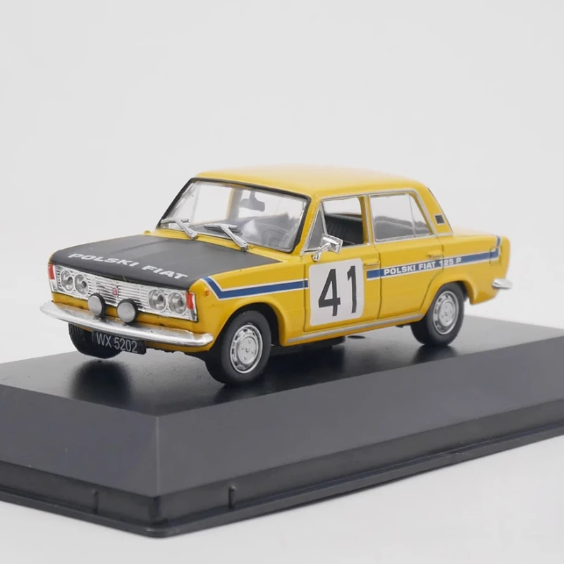 

IXO Diecast 1:43 Scale Polski Fiat 125P Racing Alloy Car Model Simulation Collection Decoration Boy Gift Toy Static Display