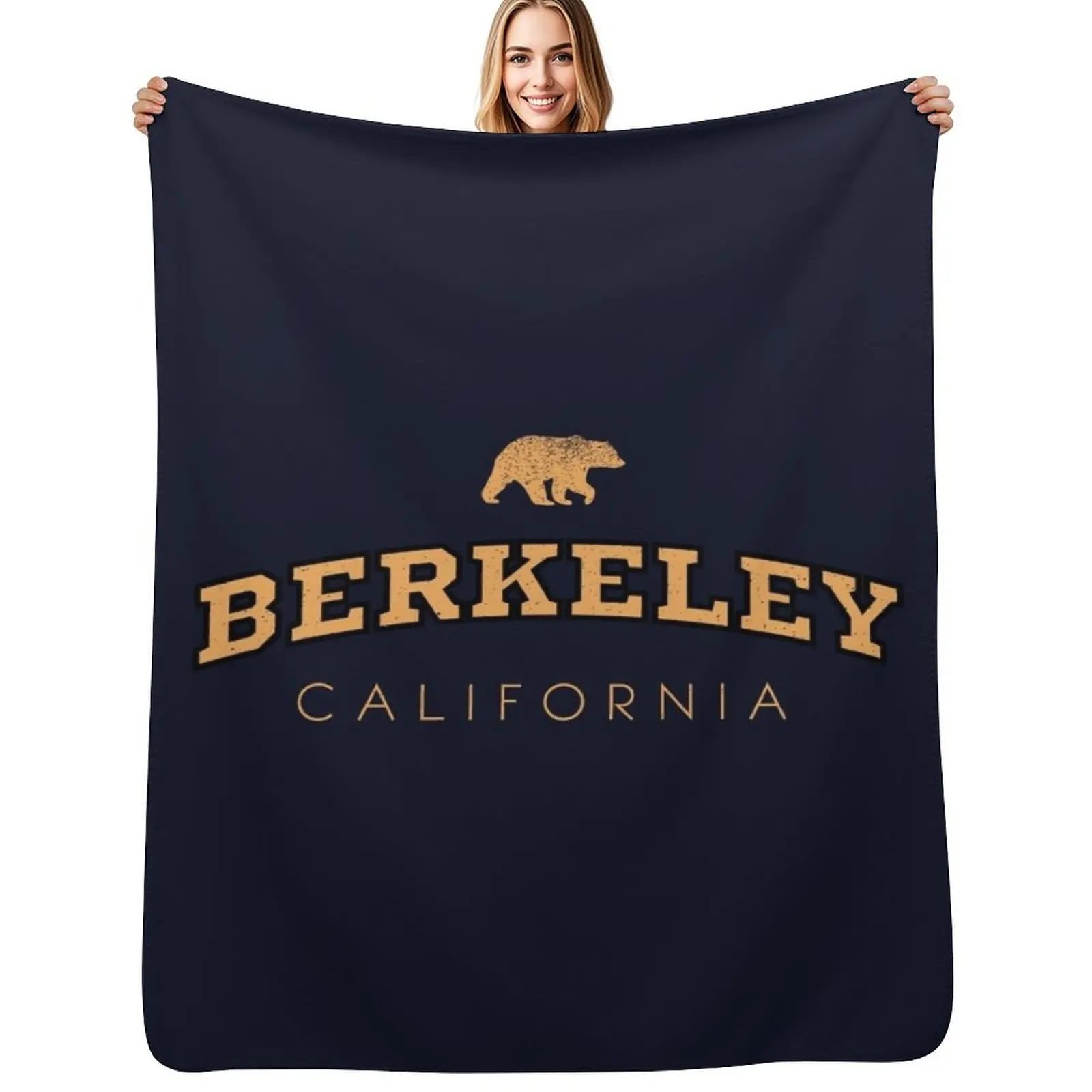 

Berkeley California Throw Blanket Flannel Fabric Bed linens Moving Multi-Purpose Blankets