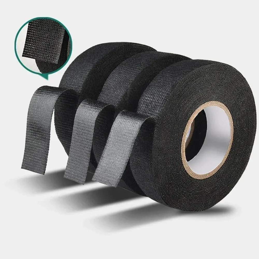 Electrical Tape Heat-resistant Harness Bundle Insulation Auto Wiring Fabric Cloth Wrap Waterproof Cable Organizer Adhesive Tapes