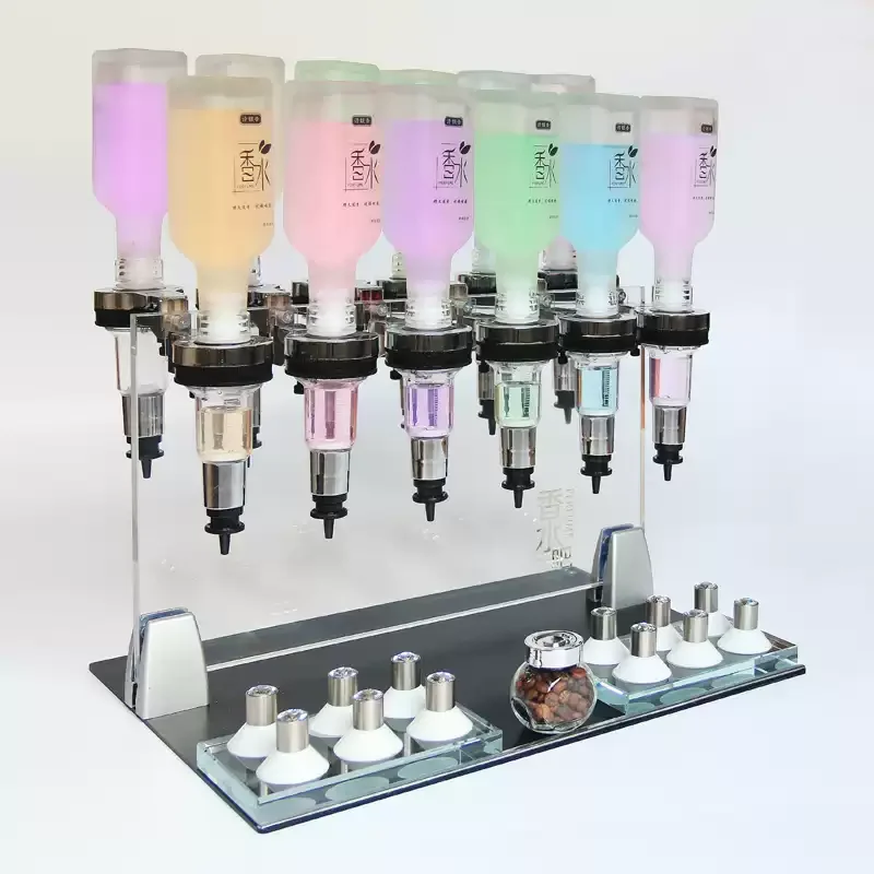 High-end bulk perfume bar, the whole store display rack, loose perfume mini counter 12 pump head sub-packer, stall display rack