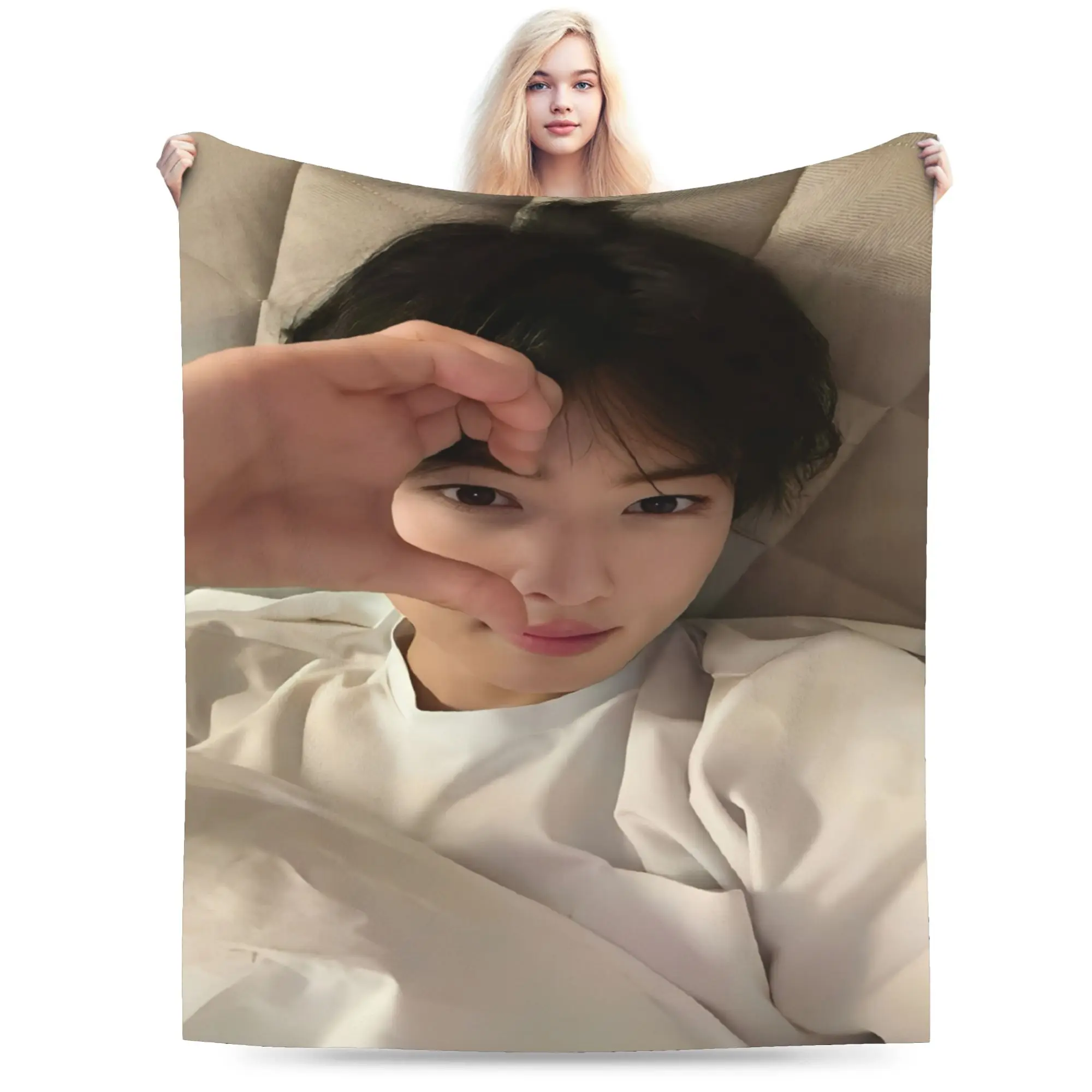 Funny CHA EUN WOO kpop ASTRO idol Blankets Ultra-Soft Flannel  Cozy Throw Blanket Machine Washable