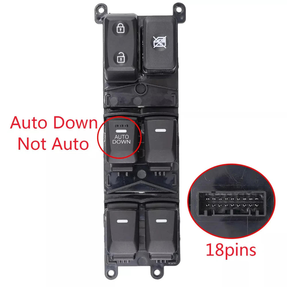 

93571-A7000 Master Lifter Button For Kia Forte Cerato K3 2014 2015 2016 2017 Front Left Power Window Switch 93570-B5000