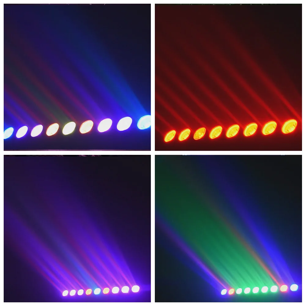 Imagem -06 - Rgb Led Horse Running Strobe Beam Wash Effect Bar Light Club dj Disco Festa de Casamento Indoor Christmas Stage Lights 9x12w Pcs