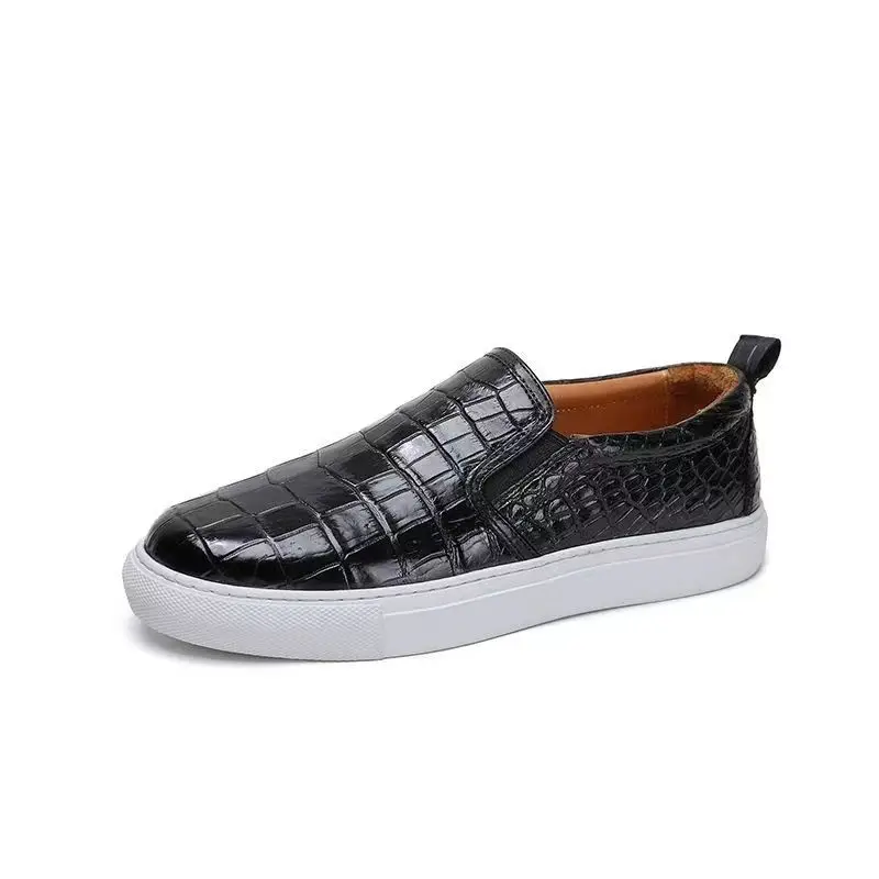 2023 new arrival Fashion Crocodile Skin causal shoes men,male Genuine leather sneakers  pdd293