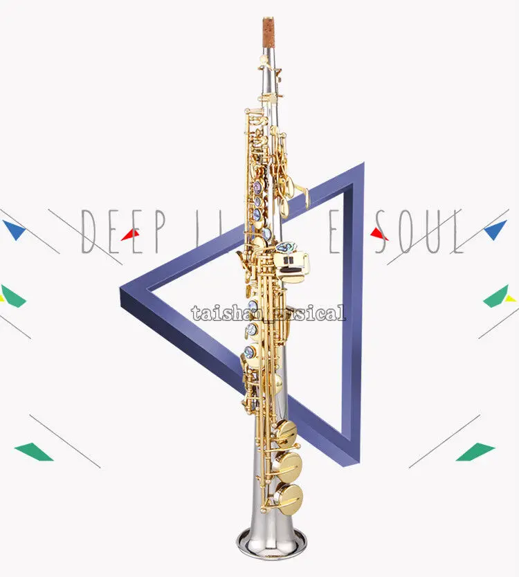 

Professional TAISHAN Soprano Saxophone Straight cupronickel Sax With Case