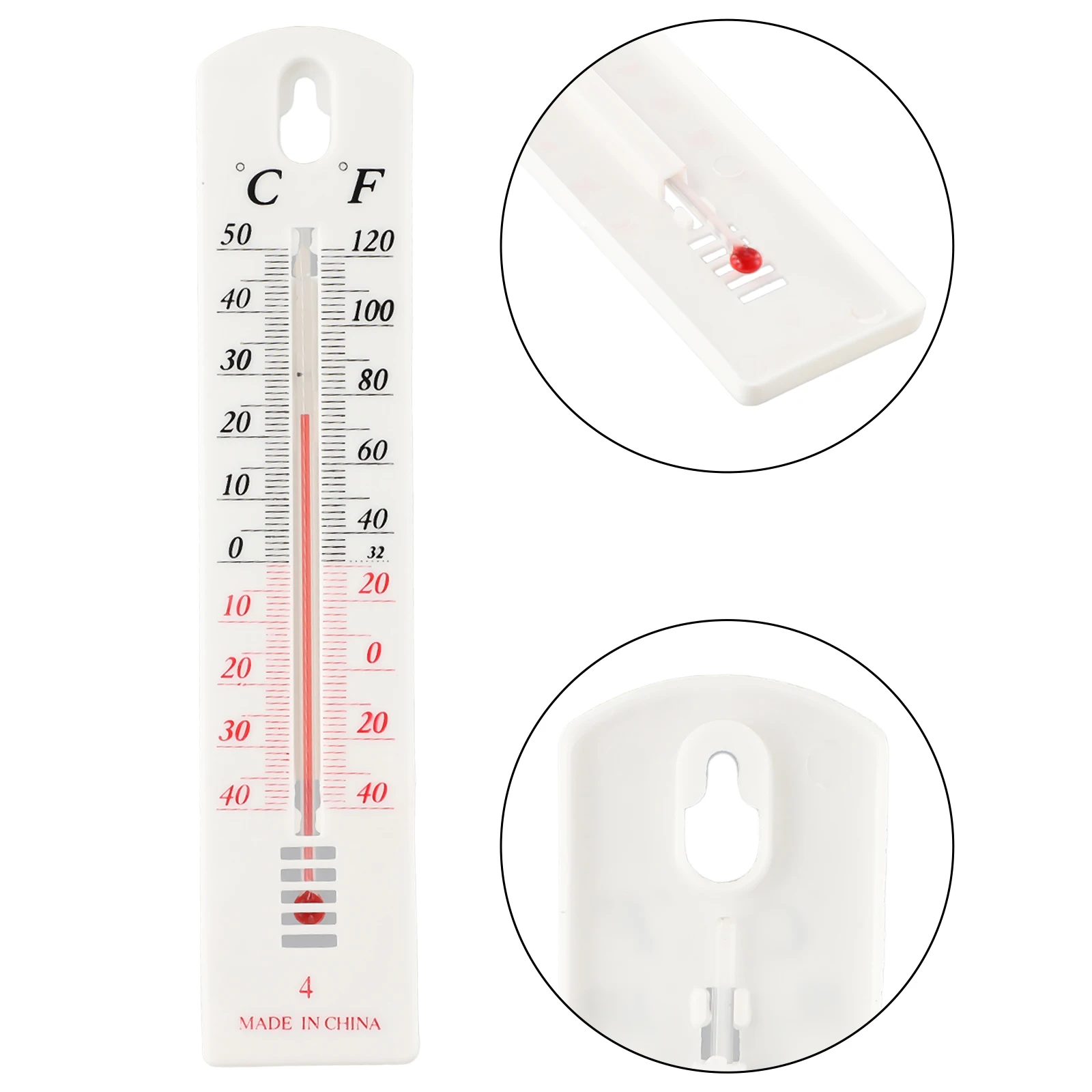 10Pcs Thermometer Outdoor Indoor Garden Thermometer Plastic Scale Analog Room Garden Thermometer Temperature Meter Sensor