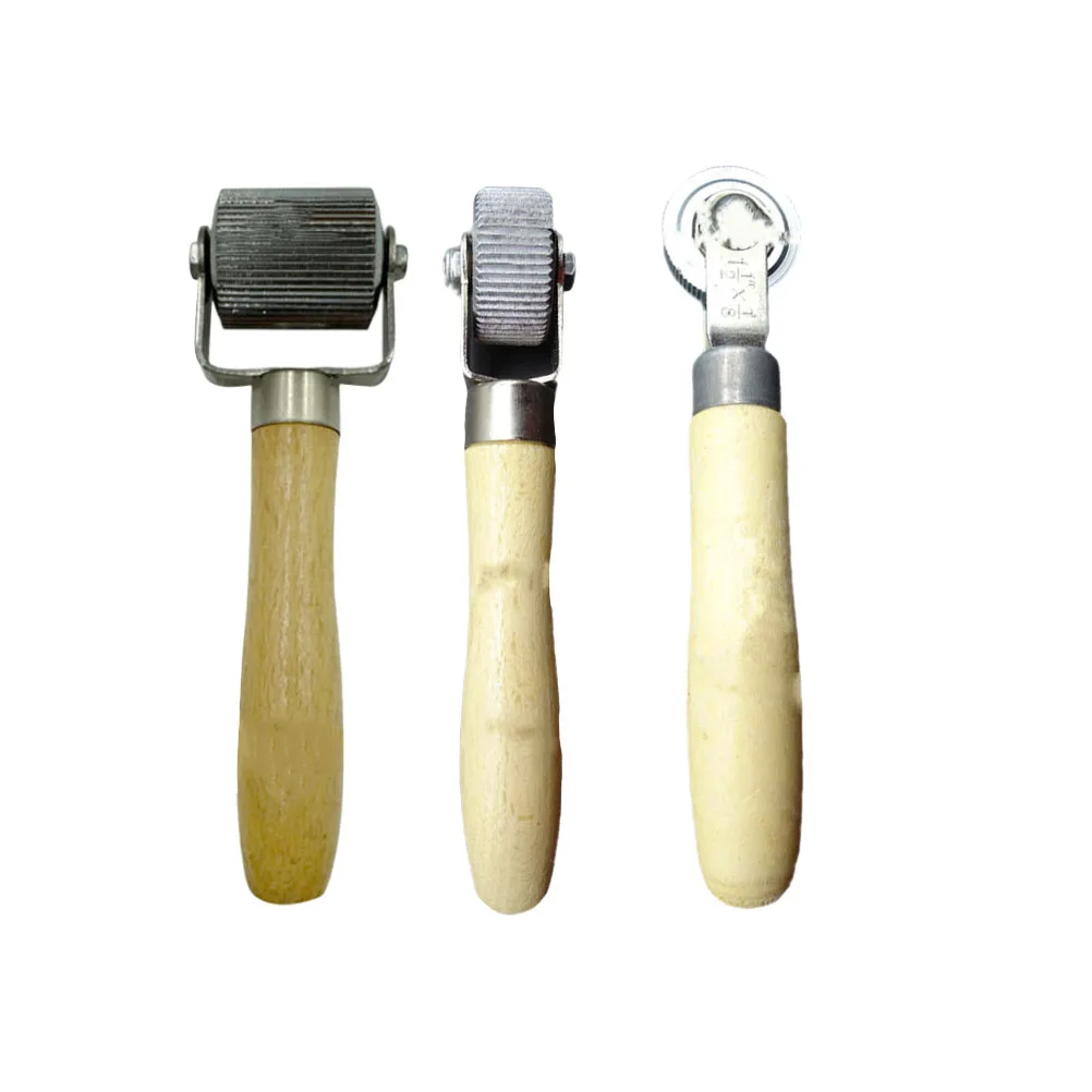 

3pcs Tire Repair Compaction Roller Patching Tool Universal for Motorbike Wooden Handle Car Motorcycle Bike Tyre Tool