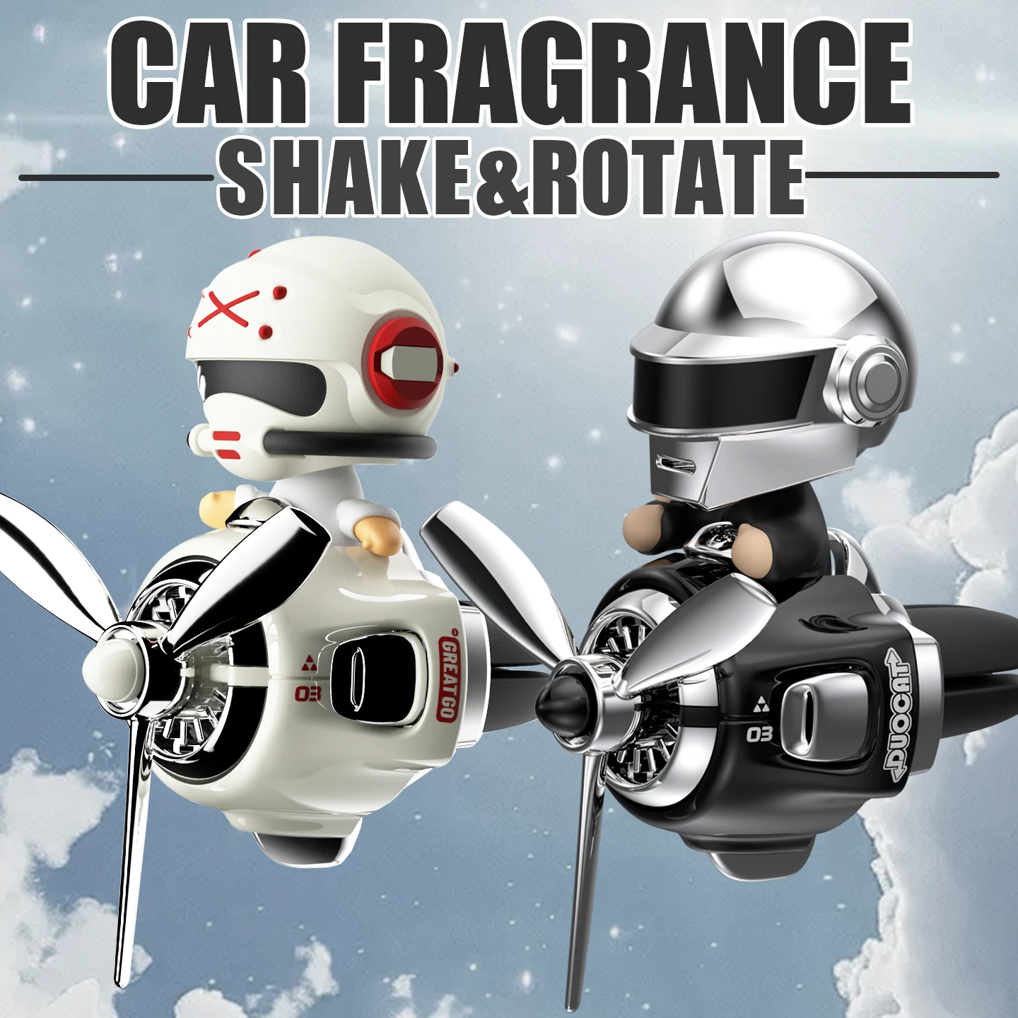 Bobble Nodding Head Shake Car Fragrance Vent Scent Ornament Accessories Decoration Cool Fun Pilot