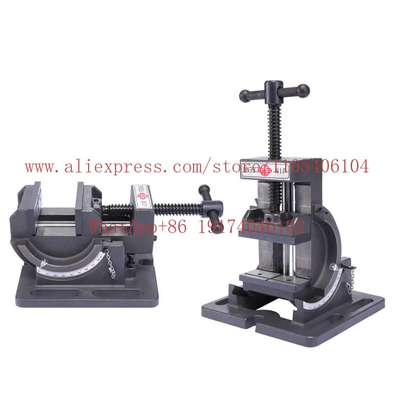 Tilting guide rod type flat mouth corner pliers 0-90 degree inclined drilling machine vice 4inch