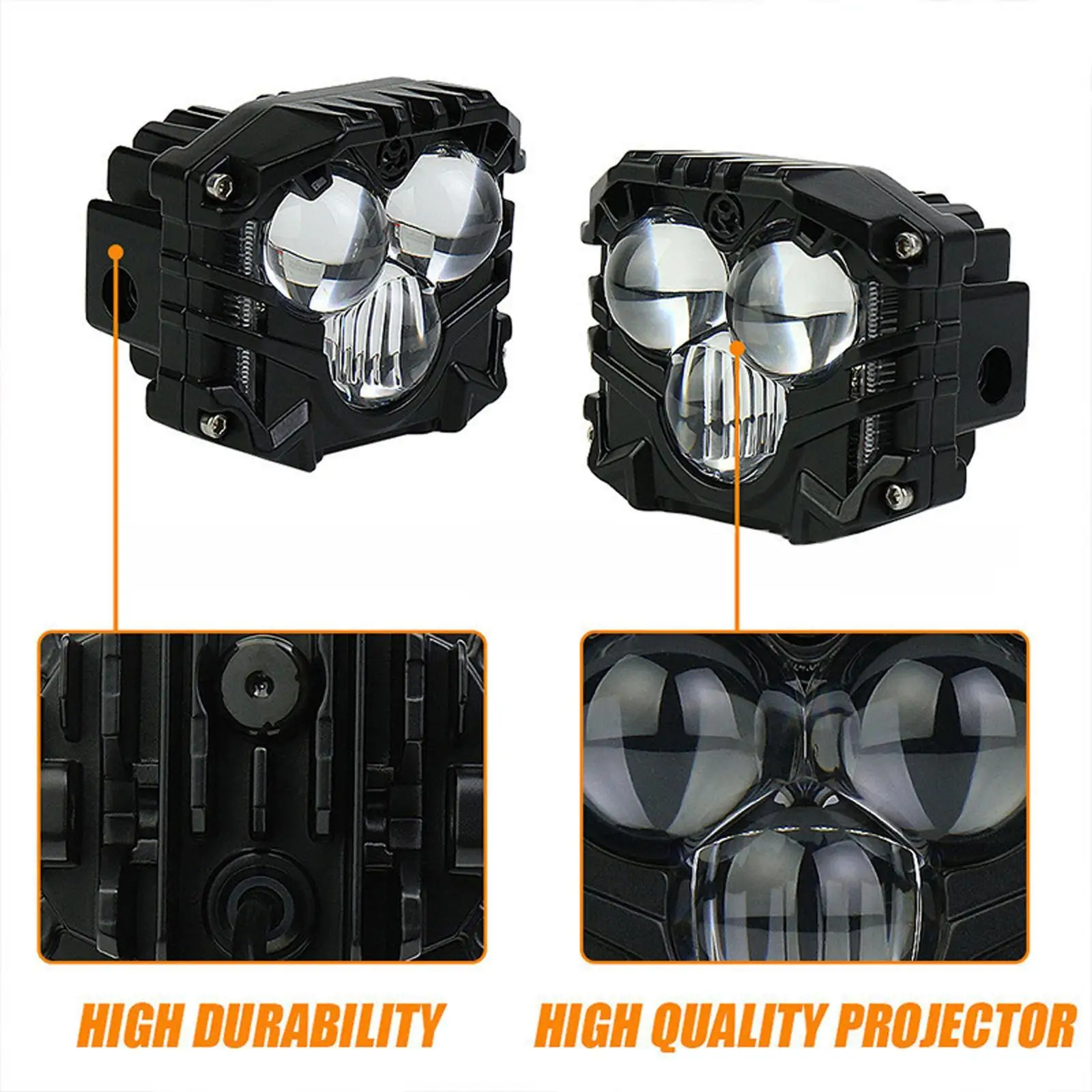 

1 Pair 30W Driving Light Auxiliary Lights Aluminum Housing for Trucks UTV ATV Car Multipurpose Lightweight Easily Install