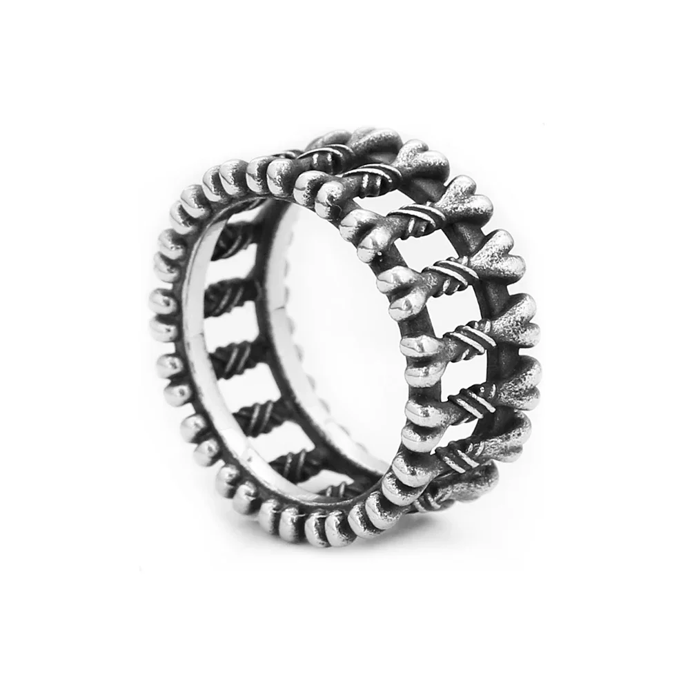 TOGA PULLA Edelstahl Ring Quadratisch Silber 3