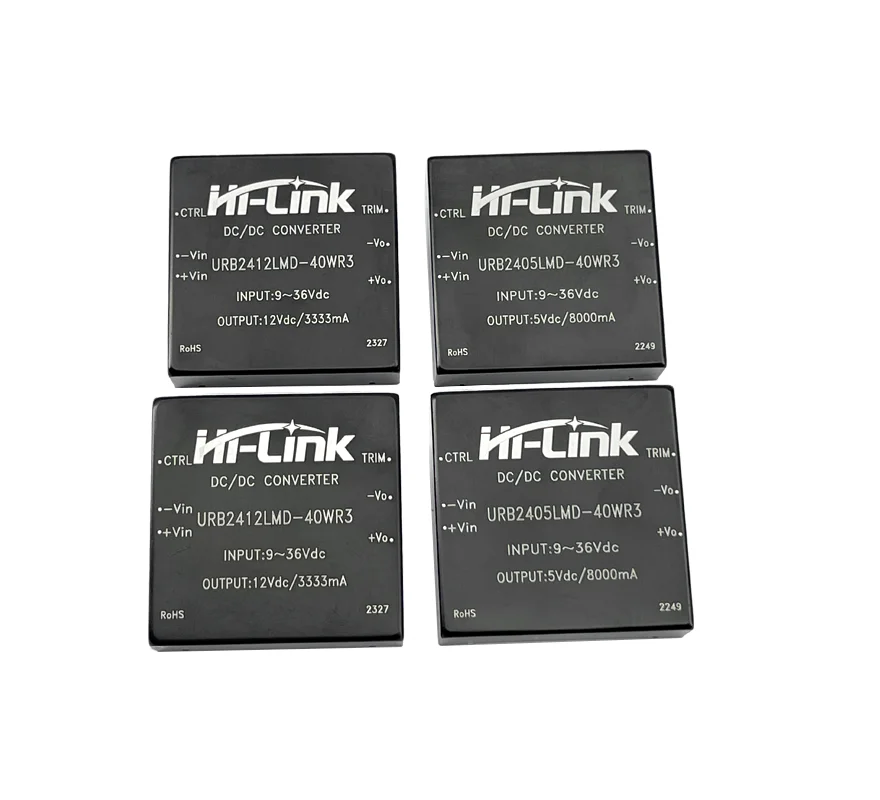 40W ultra wide voltage input 24-5V/12V 91% efficiency step-down intelligent electronic DC industrial power module URB2405LMD-40W