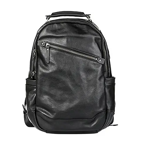 Genuine Leather Large Capacity Men's Backpack Schoolbag 2025 New 14-15.6 Inch Computer Bag Travel Backpacks