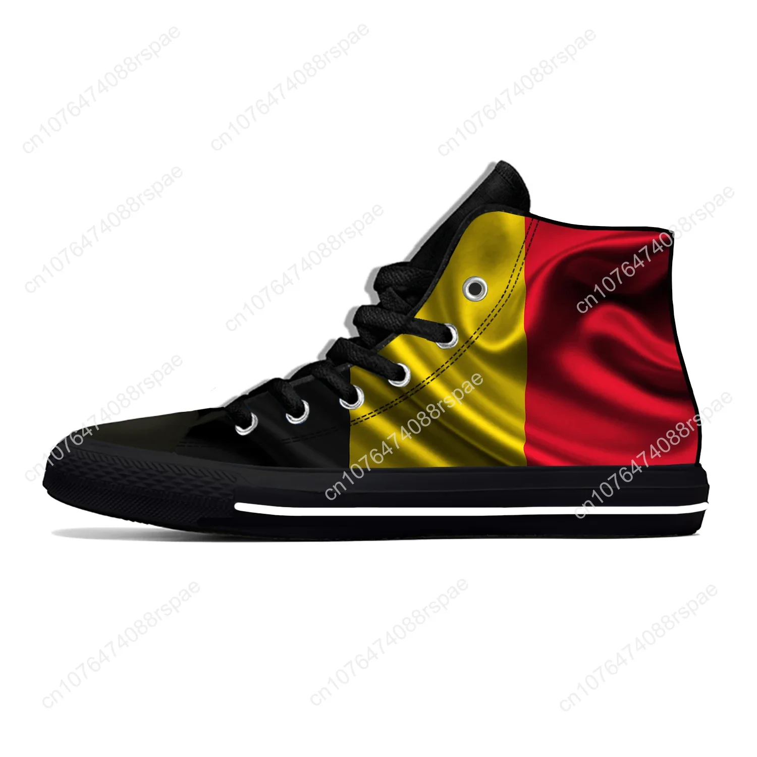 Hot Belgium Belgian Flag Kingdom Patriotic Fashion Casual Shoes High Top Breathable Men Women Sneakers Lightweight Board Shoes