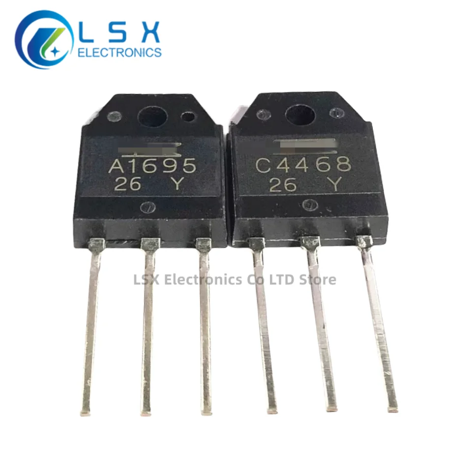 New Original 5Pairs(10PCS) 2SA1695 A1695 + 2SC4468 C4468 OR 2STA1695+2STC4468 TO-3P Silicon PNP+NPN Epitaxial Planar Transistor