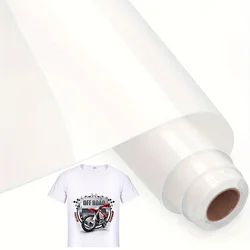 12x10FT/8FT/5FT Crystal Clear Sublimation Heat Transfer Vinyl for Light-Colored Shirts - Durable on Cotton-Vibrant Colors