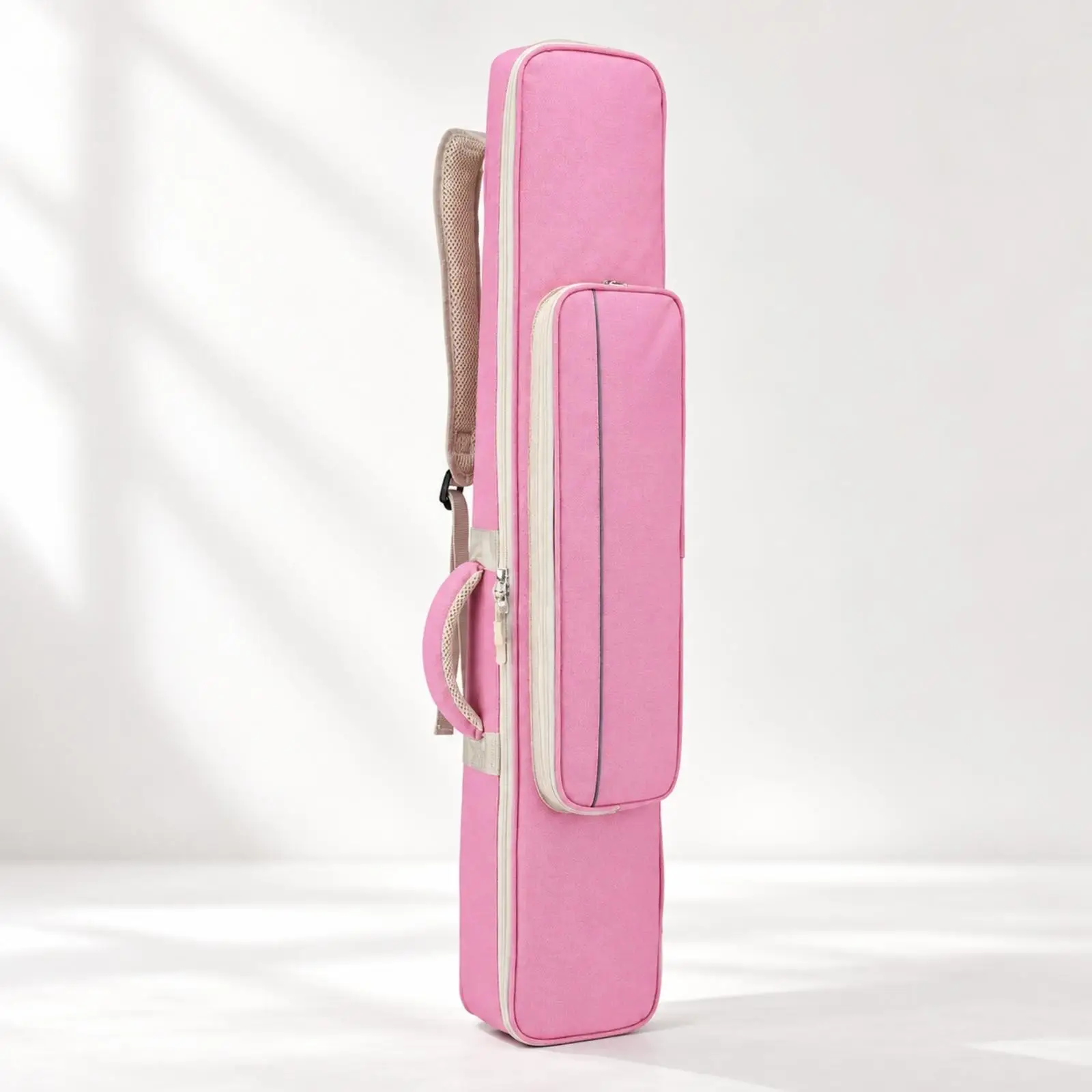 Erhu Storage Case Full Length Zipper Pocket Adjustable Straps for Music Lovers Lessons and Travel Use
