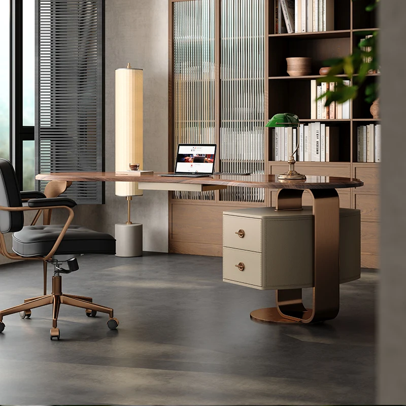 Chair Set Designer Office Table Modern Luxury Socket Writing Drawers Standing Desks Organizer Wood Mesa