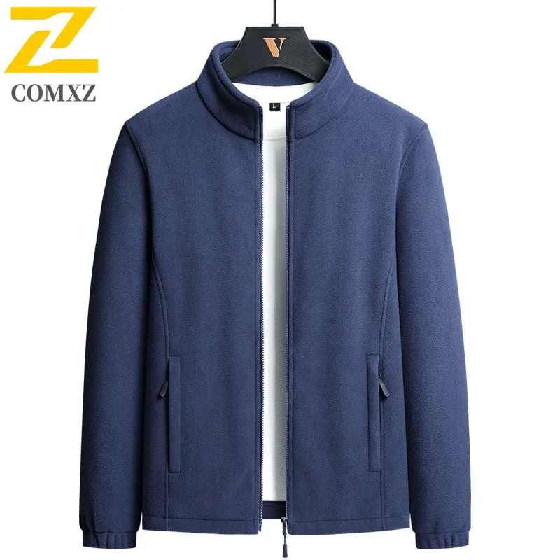 

COMXZ 2025 удобная классическая мужская куртка для пешего туризма, путешествий, морозостойкая ветровка, однотонная ветрозащитная зимняя верхняя одежда