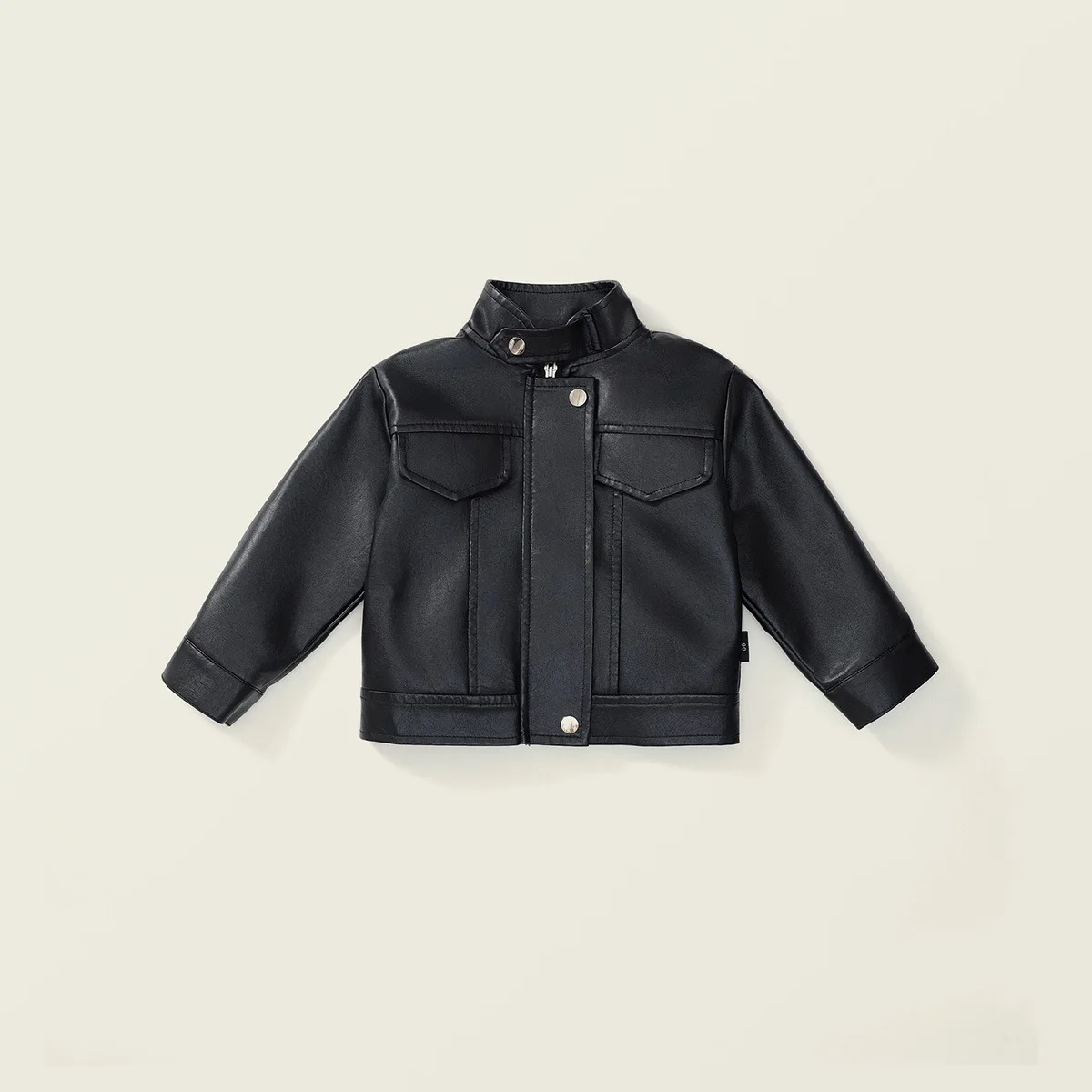 new delivery children autumn winter girl boy pu leather jacket coat kids solid top clothes students 90-130 2-6year fashion