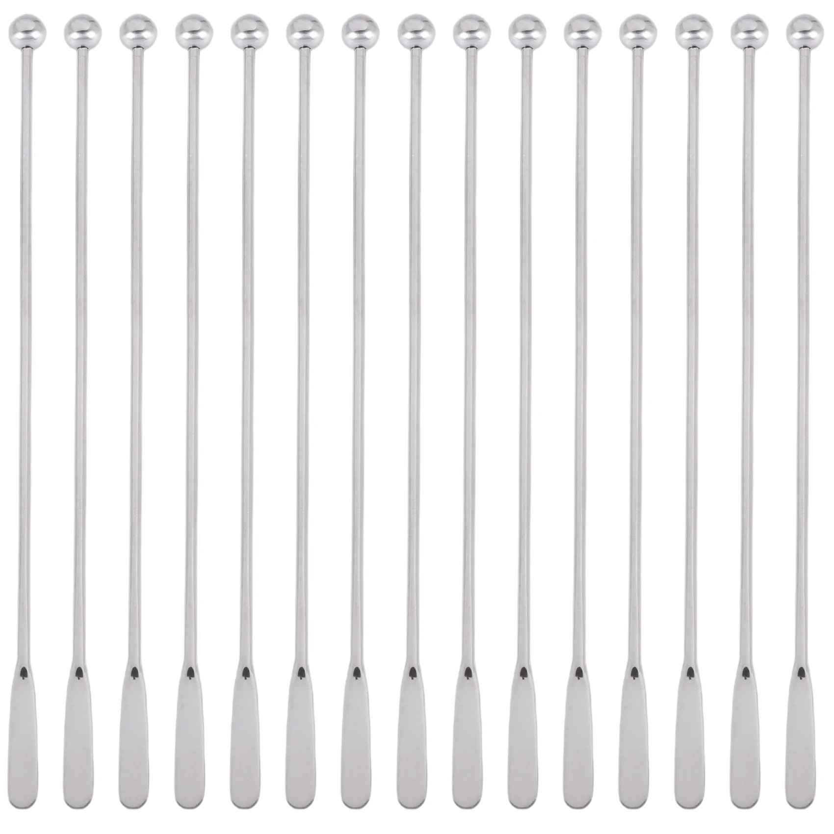 15 Pcs Cocktail Paddle Drink Stirrers,Stainless Steel Coffee Stirrers Beverage Swizzle Stick for Bar Party Home Office