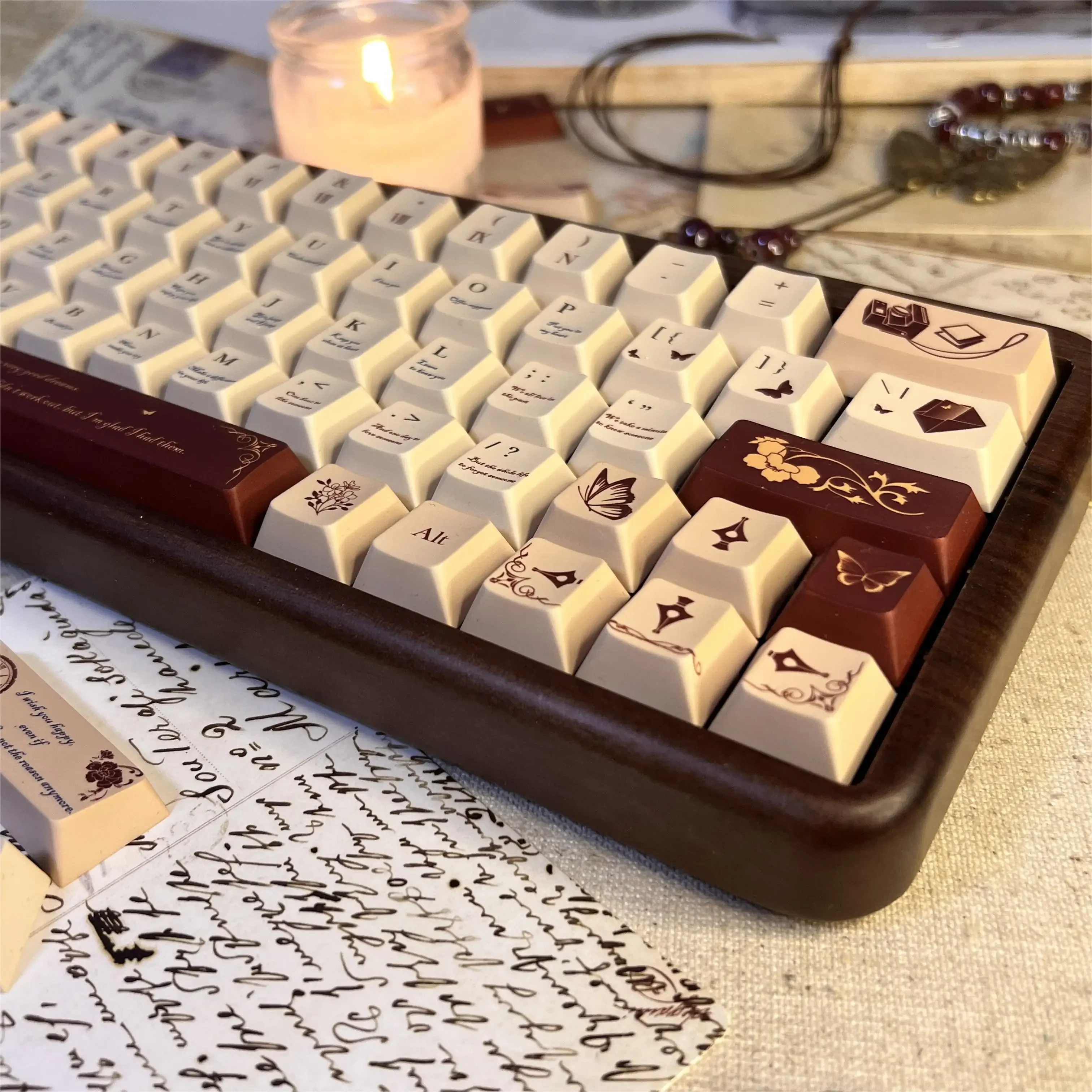 Copritasti con lettera d'amore di ammollo - Originali originali - PBT a sublimazione originale a cinque lati