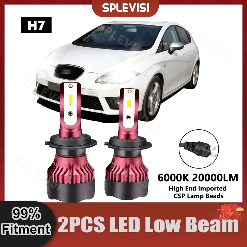 

Plug And Play 360 Degree Beam LED Headlamp Low Beam Bulbs Kit For Seat Leon 1M1 For Seat Leon MK2 6000K Replace Car Low Lights