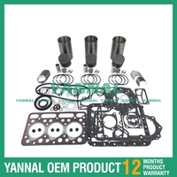 D1100 Cylinder Liner Kit With Gasket Set Bearing For Kubota Excavator Engine Parts