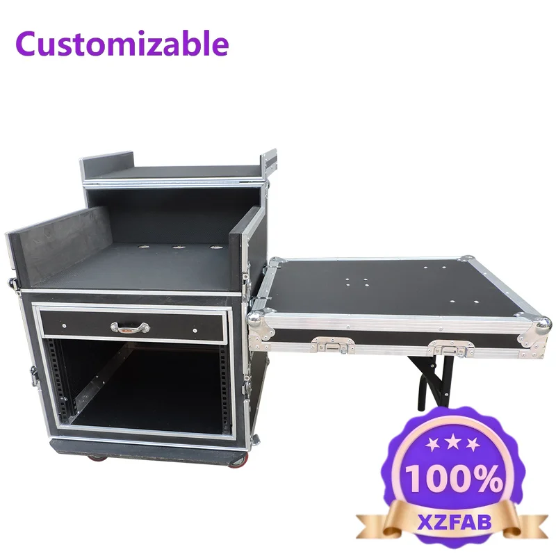 Factory Direct 2026 12U16U Air Case Cabinet Power Amplifier Audio Cabinet Mixer with Shelf Air Case Stage