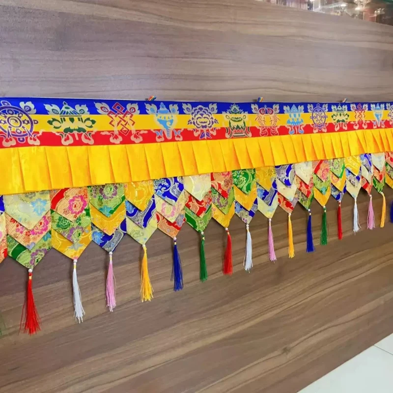 Tibetan Style Draperies/Tablecloth Wall Enclosure Ethnicity Fabric Decorations Handmade Buddhist Hall Temple Worship Meditation