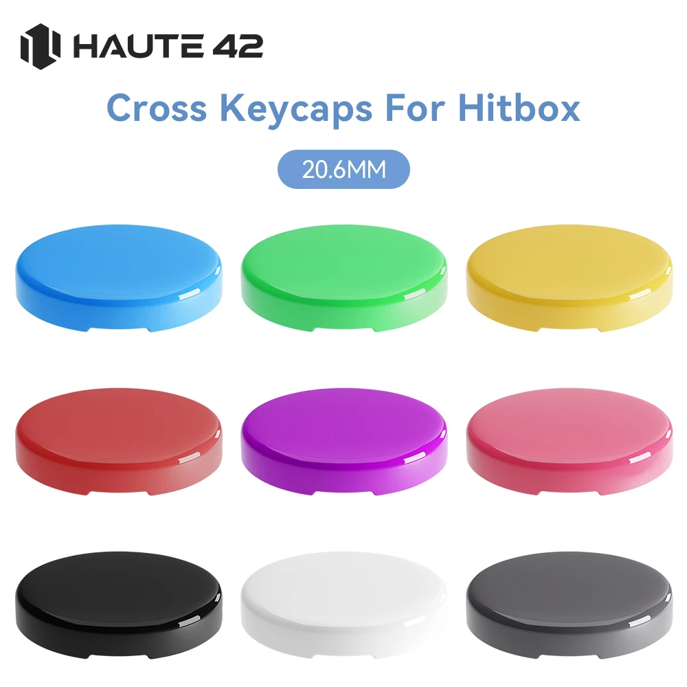 Alta42 Hitbox Cross Keycaps para controlador Arcade sin palanca Mini Hitbox tapas de botones coloridos DIY 20,6mm teclas de perfil bajo 8 piezas