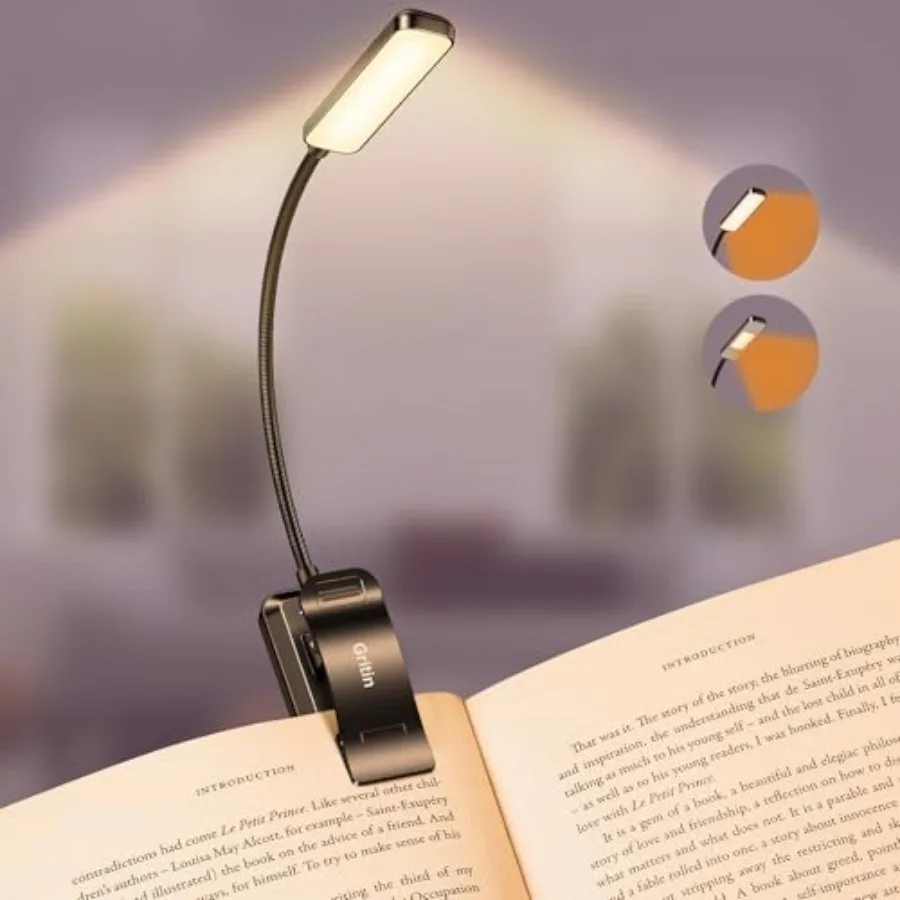 

2026 Gen 2 Book Light for Reading- 30 Eye Caring Full Spectrum LED, 5 Colors and 5 Brightness, Adjustable Wide/Narrow Beam, Upg