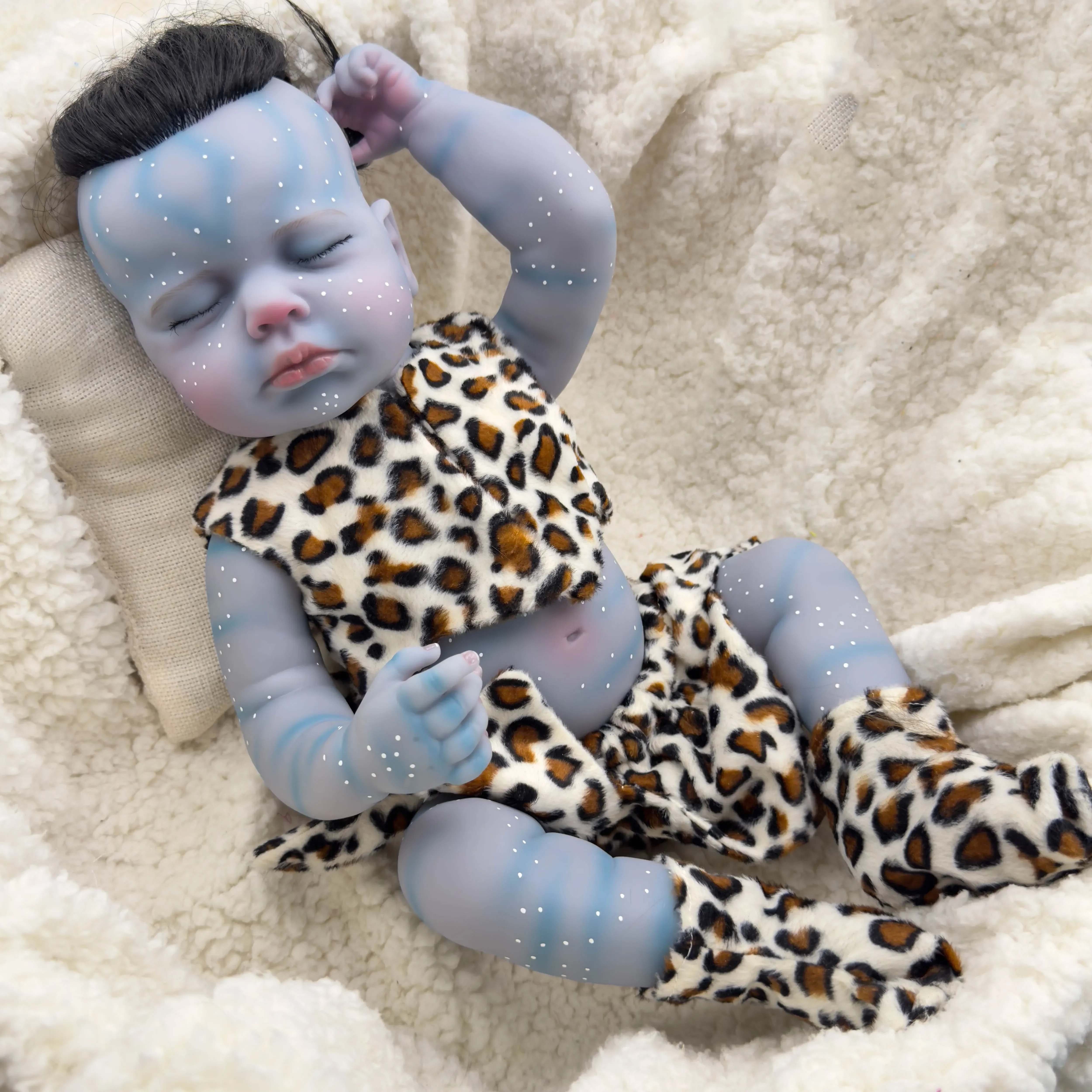 

19inch LouLou Fairy Hand made high quality detailed painting Lifelike Real Full body small doll cute handy baby