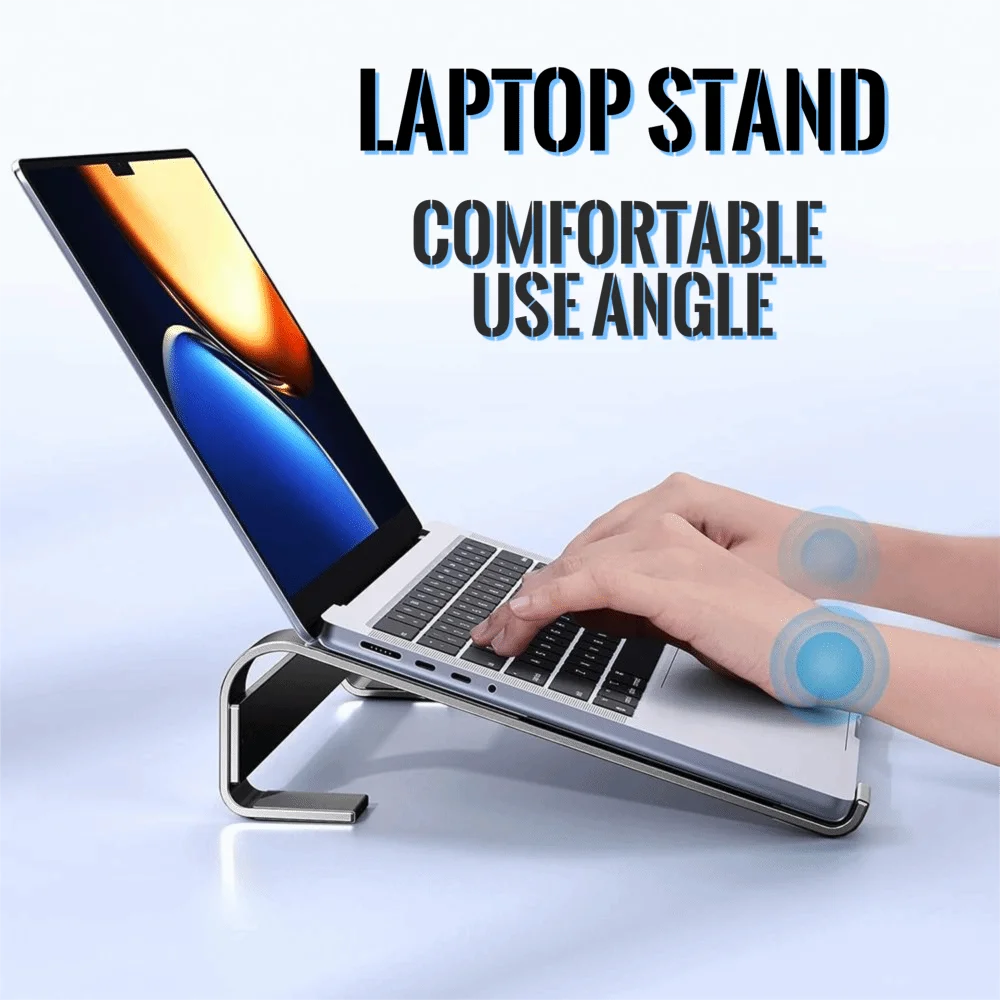 

Aluminum Alloy Laptop Stand Ergonomic Foldable Computer Stand Anti-Slip Silicone Portable Notebook Support Computer Desk
