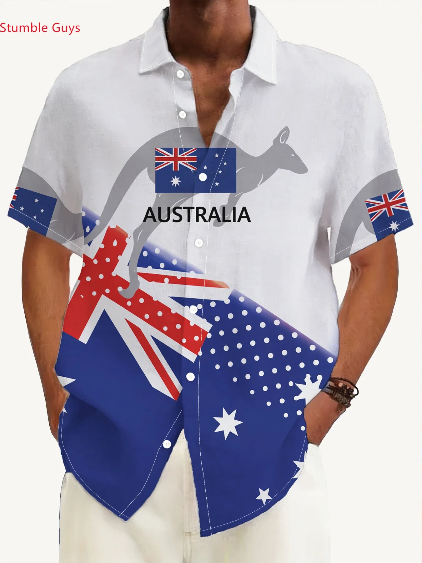 Men's High Street Hawaiian Shirt Summer Man Short Sleeve Bold Beach Print Breathable Lightweight Stylish Tops
