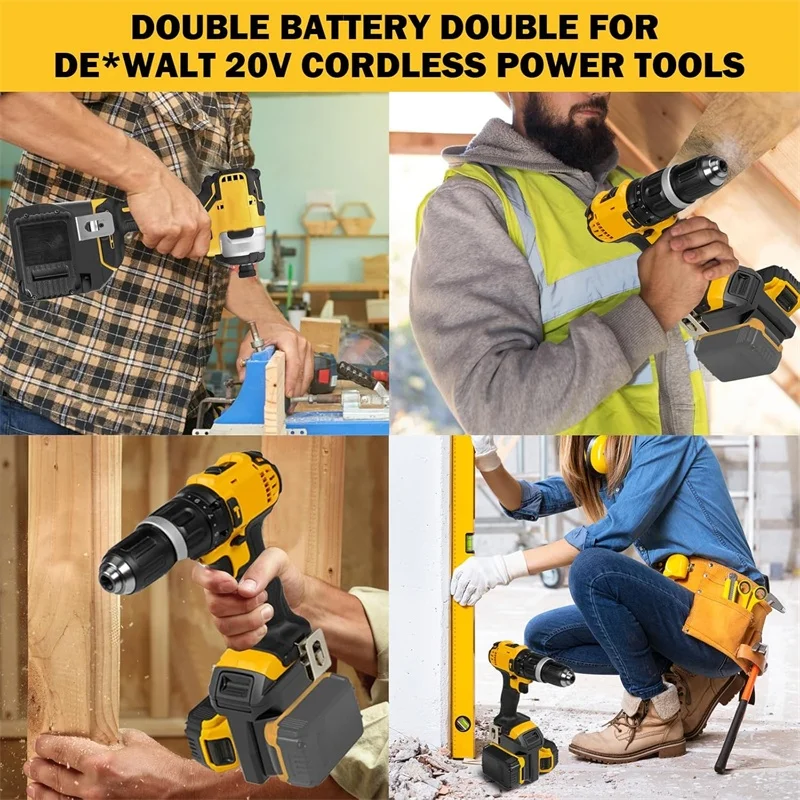 Dewalt 18V/20Vリチウムイオンバッテリー用2in1バッテリーアダプター、高出力コンバーター、Dewalt 20Vコードレス電動工具用