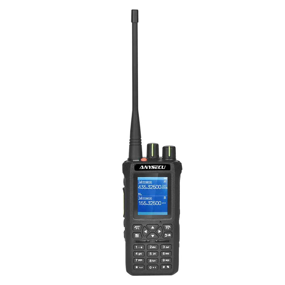 DM728 IP67 10W DMR Dual AES26 Rádio de criptografia 1024CH 2600mAh walkie talkie bidirecional 2.0 polegadas SOS UV rádio de banda dupla