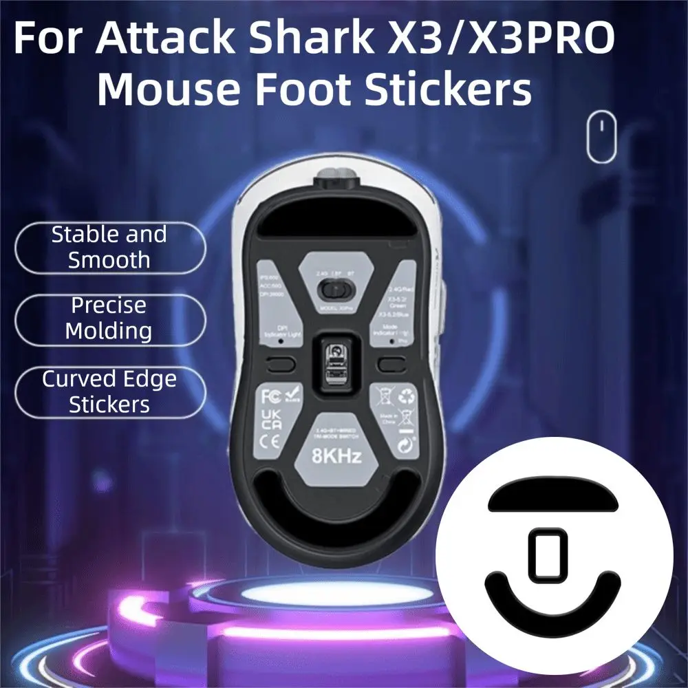 

PTFE Mouse Foot Pads Wear-Resistant Ice Edition Replacement Foot Covers Smooth for ATTACK SHARK X3 PRO
