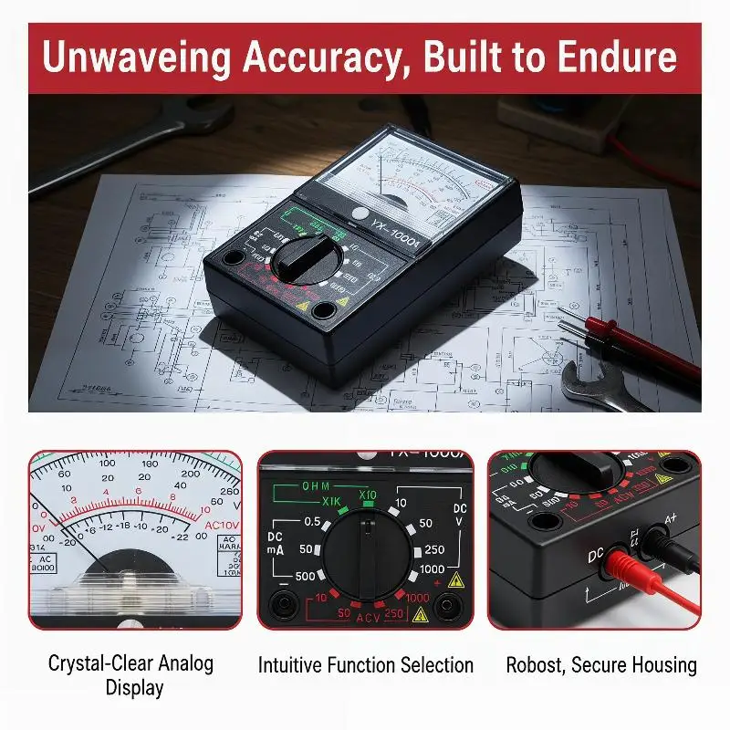 △ YX-360TRD Pointer Multimeter All-in-one Multimeter Voltmeter Ammeter Electrical Measuring Instruments
