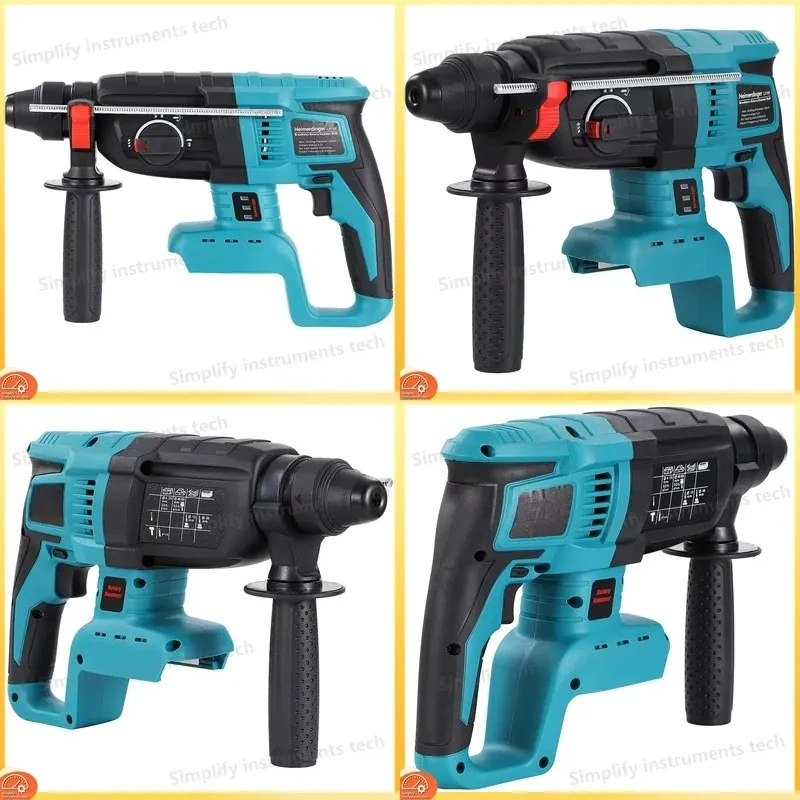 18V Brushless Cordless Rotary Hammer Drill Impact Hammer Drill for Concrete Masonry Demolition without Battery Case