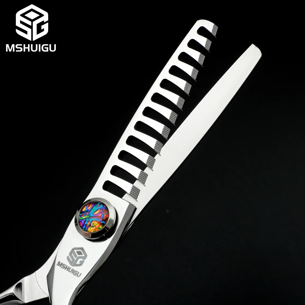 MSHUIGU Professionelle Friseurschere, 15,2 cm, multifunktionale Haarausdünnungsschere, japanischer VG10-Stahl, Salon-Haarwerkzeuge – Detail 30