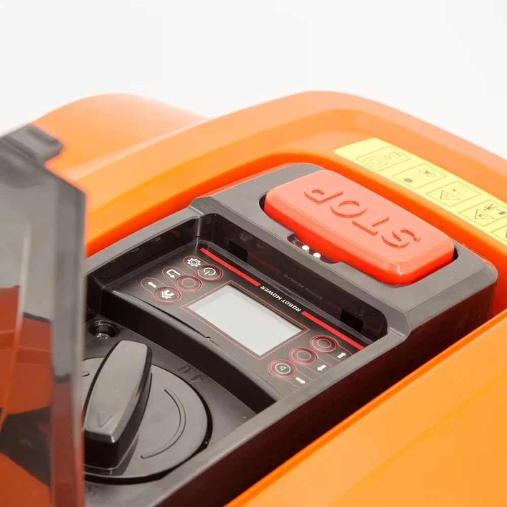 جزازة العشب الروبوتية الذكية شحن سريع جزازة العشب الكهربائية مع شاشة عرض LCD مناسبة لحديقة 500 متر مربع